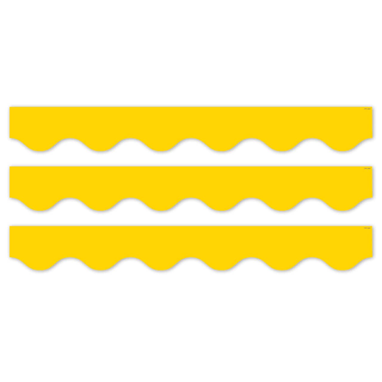 Creative Teaching Press® Core Décor Yellow Wavy EZ Border, 48ft. Per Pack, 3 packs